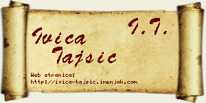 Ivica Tajsić vizit kartica